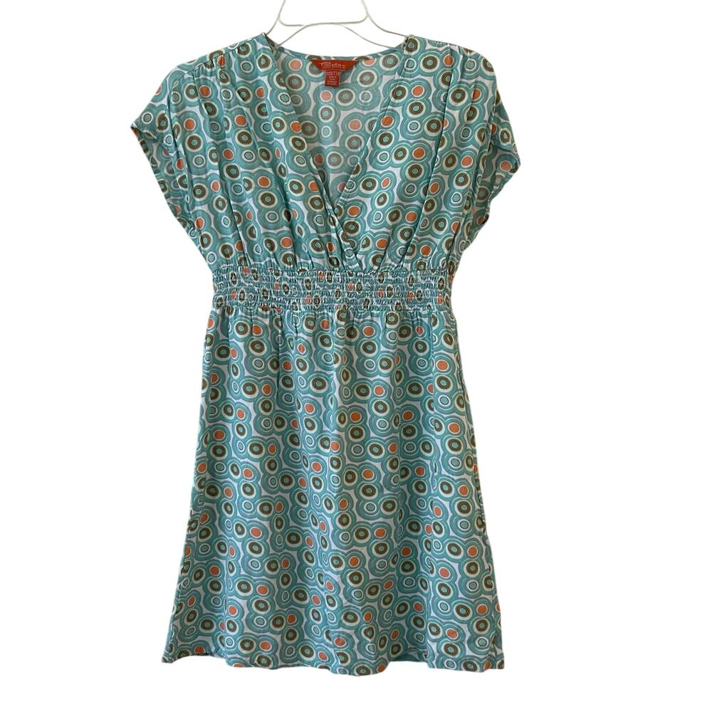 Tommy Bahama Resort Mod Retro Pattern Blue Green Orange Circle XXS Relax Summer